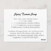 Große Personalisierte Rezeptionskarten Postkarte (Rückseite)