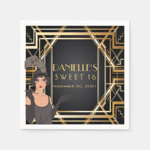 Große personalisierte Serviette des Gatsby