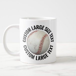 Große personalisierte Text-Riesen-Baseball-Tasse Jumbo-Tasse