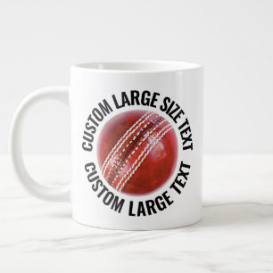 Große personalisierte Text-Riesen-Cricket-Tasse Jumbo-Tasse