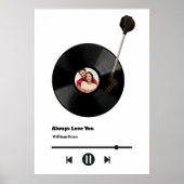 Große Personalisierte Vinyl Liebe Poster (Vorne)