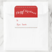 Große Personalisierte Weihnachtsmarken Quadratischer Aufkleber (Tasche)