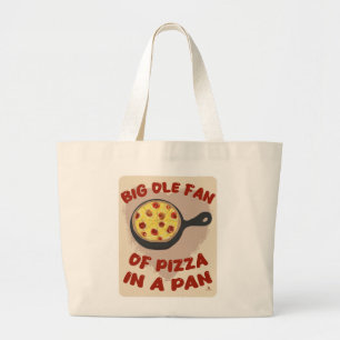 Große Pfannen-Pizza-Fan-Italienisches-Essen-Motto Jumbo Stoffbeutel