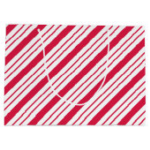 Große Pfefferminz-gestreifte Geschenktüte (Rückseite)