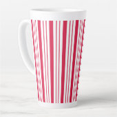 Große Pfefferminz-gestreifte Latte-Tasse Milchtasse (Linke Ecke)