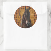 große Pferdekleber Runder Aufkleber (Tasche)