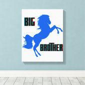 Große Pferderaufzucht Leinwanddruck (Insitu (Holzboden))