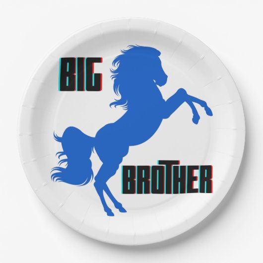 Große Pferderaufzucht Pappteller (Vorderseite)