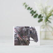 Große PferdeVisitenkarte Visitenkarte (Stehend Vorderseite)