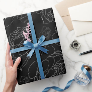 Große Pfingstrosen, Skizze. Geschenkpapier