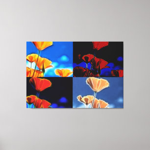 Große Pflaumen Quadtych Art Wrapped Canvas Leinwanddruck
