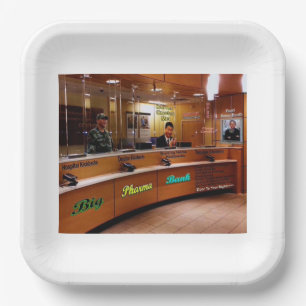 Große Pharma-Bank Pappteller