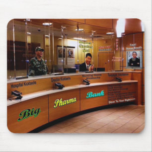 Große Pharma-Bankenstaube Mousepad