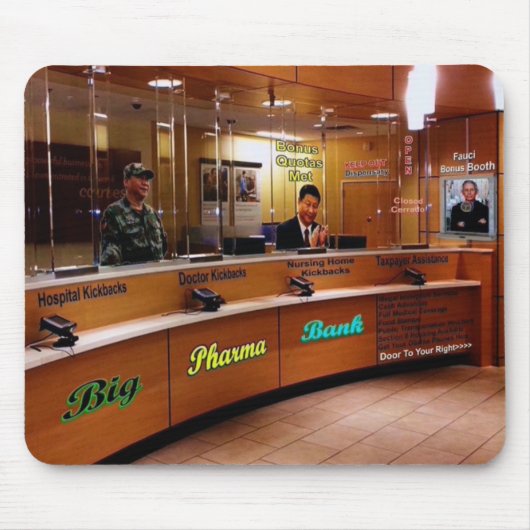 Große Pharma-Bankenstaube Mousepad (Vorne)