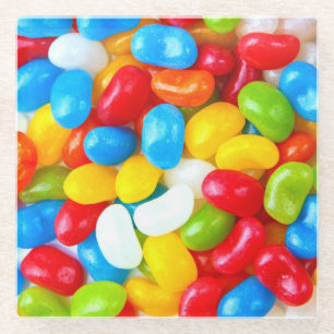 Große Pile von Candy Jelly Beans Glasuntersetzer