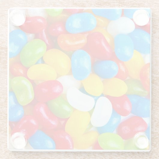 Große Pile von Candy Jelly Beans Glasuntersetzer (Rückseite)