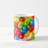 Große Pile von Candy Jelly Beans Kaffeetasse (VorderseiteRechts)