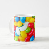 Große Pile von Candy Jelly Beans Kaffeetasse (Vorderseite Links)