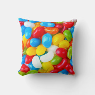 Große Pile von Candy Jelly Beans Kissen