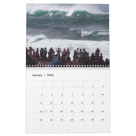 Große Pipeline Winter Surf Kalender (Jan 2026)