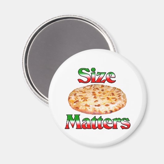 Größe (Pizza) Magnet (Vorderseite/Rückseite)
