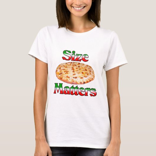 Größe (Pizza) T-Shirt (Vorderseite)
