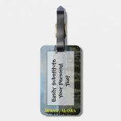 Große Plätze - Denali Alaska einfache Gepäckanhänger (Rückseite vertikal)