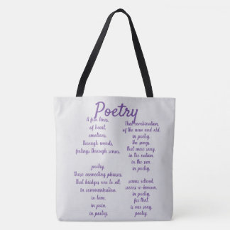 Große Poesie Tote Beutel Lila Tasche