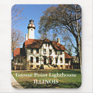 Grosse Point Leuchtturm Illinois Mousepad