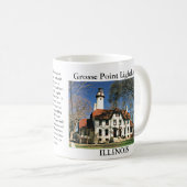 Grosse Point Leuchtturm, Illinois Tasse (VorderseiteRechts)