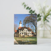 Grosse Point Lighthouse, Illinois Postcard Postkarte (Stehend Vorderseite)