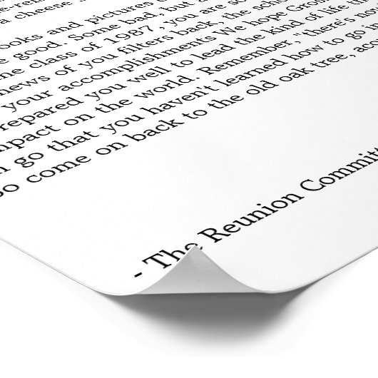 Grosse Pointe High Wiedersehen Letter Poster (Ecke)