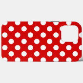 Große Polka-Dosen, leuchtend rot Case-Mate iPhone Hülle (Rückseite (Horizontal))