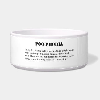 Große Poo-Phorie-Katzenschüssel Napf