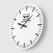 Große Poolmauer mit individuelle Name Große Wanduhr (Winkel)