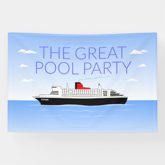Große Poolparty Banner (Horizontal)