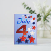 Große Postkarte vom 4. Juli (Stehend Vorderseite)