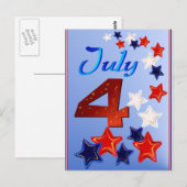 Große Postkarte vom 4. Juli (Vorne/Hinten)