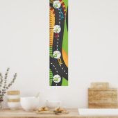 Große Preisliste für Wachstum. Poster (Küche)