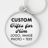 Große Premium Round Schlüsselanhänger Custom Gesch (Vorne)