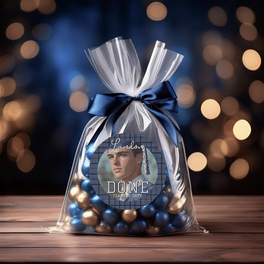 Große Preppy Abschluss Foto Class Jahr Runder Aufkleber