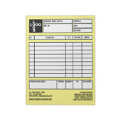 Große Pro-Logo-Firmenrechnung/-Quote Notizblock (Rotiert)