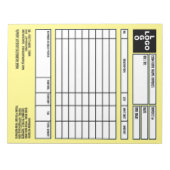 Große Pro-Logo-Firmenrechnung/-Quote Notizblock (Vorderseite)