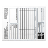 Große Pro-Logo-Rechnung/Quote Notizblock (Vorderseite)