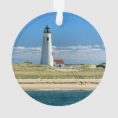 Große Punkt-Leuchtturm Nantucket MA Verzierung Ornament (Rückseite)