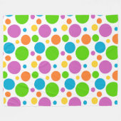 Große Punkt-Polka-Punkt-Fleece-Decke Fleecedecke (Vorderseite (Horizontal))