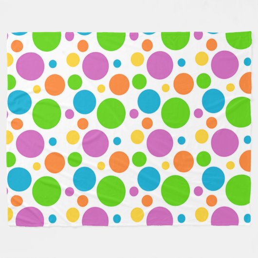 Große Punkt-Polka-Punkt-Fleece-Decke Fleecedecke (Vorderseite (Horizontal))
