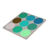 Große Punkte aus dem Mittelalter, Türkis und Grau Fliese (Seite)