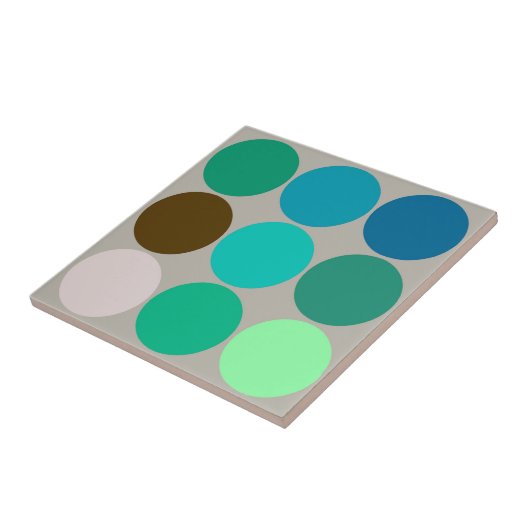 Große Punkte aus dem Mittelalter, Türkis und Grau Fliese (Seite)