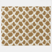 Große Punkte in Kontrastbraun Fleecedecke (Vorderseite (Horizontal))